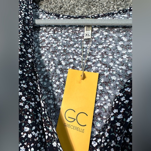 NWT Floral Print V-Neck Bohemian High-Low Maxi Dress Size XL - Picture 6 of 7